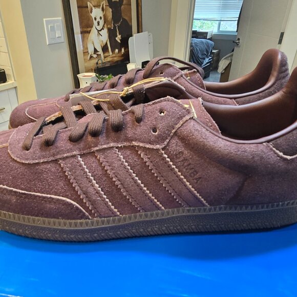 Adidas Originals Mens Samba OG Shadow Brown Chalky Brown Size 12 [JI3211] NEW - Picture 6 of 10